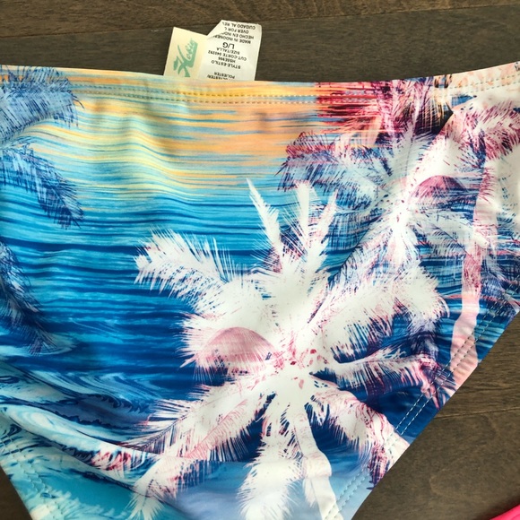 Hobie Tropical Colorful Palm Ocean Bikini Bottoms - Picture 7 of 7